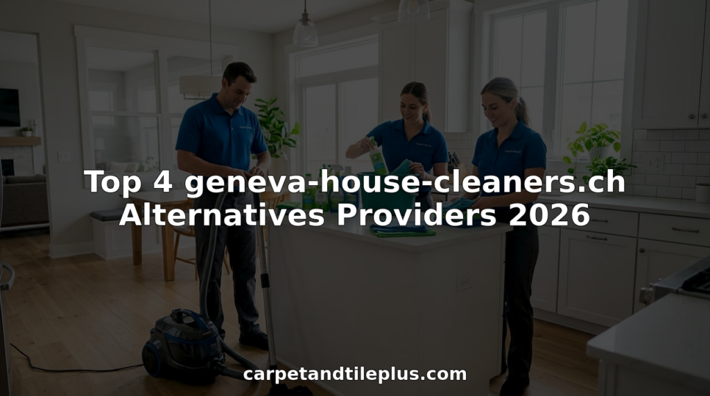 House cleaning team preparing supplies in living room