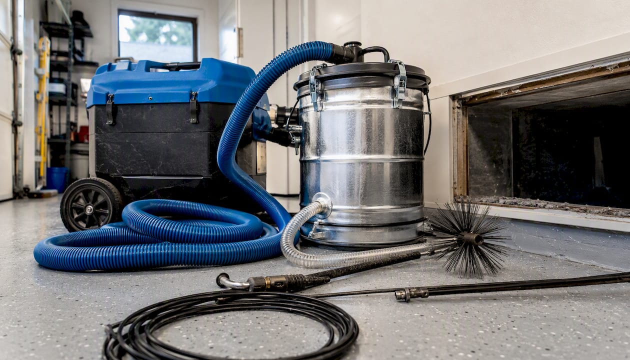 Equipment for negative pressure duct cleaning