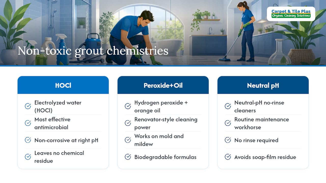 How Do Organic Grout Cleaning Chemistries Actually Work? — overview diagram