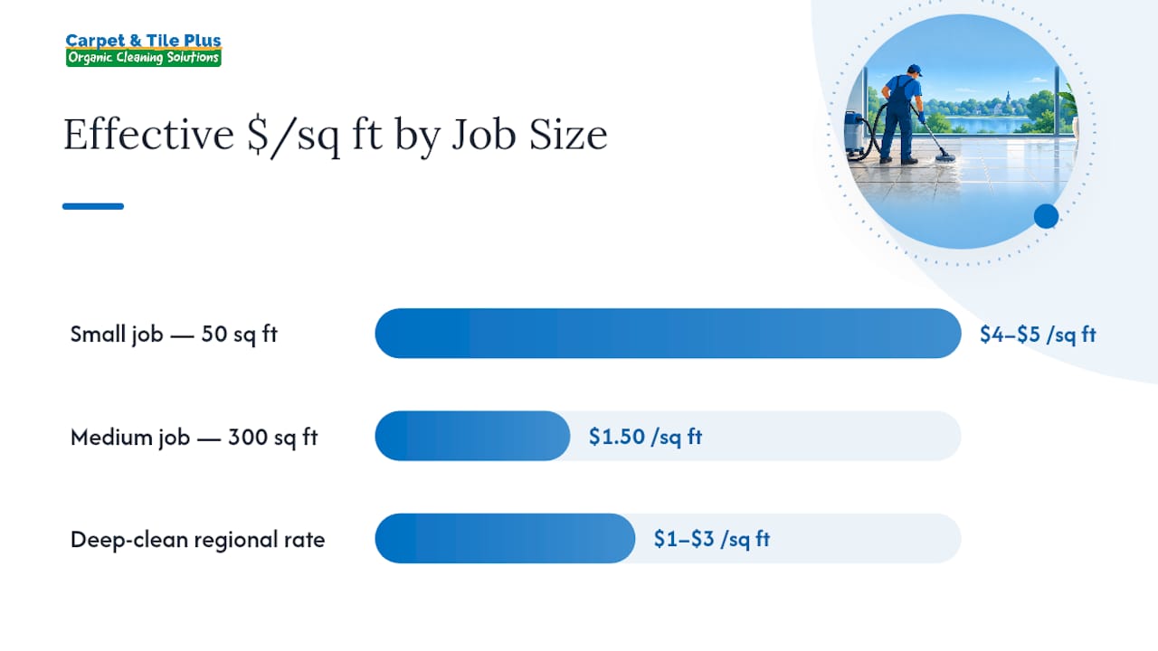 Small versus large grout job cost comparison